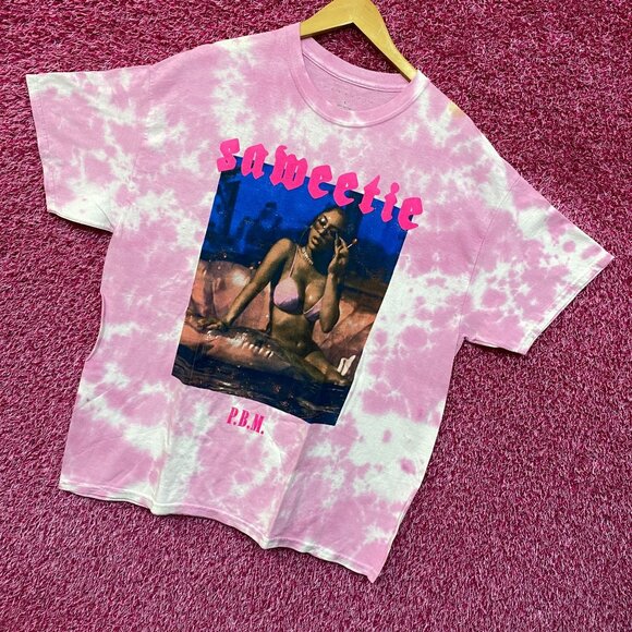 Saweetie PBN Icey Wifey Tie dye Tshirt size Large - Picture 3 of 5